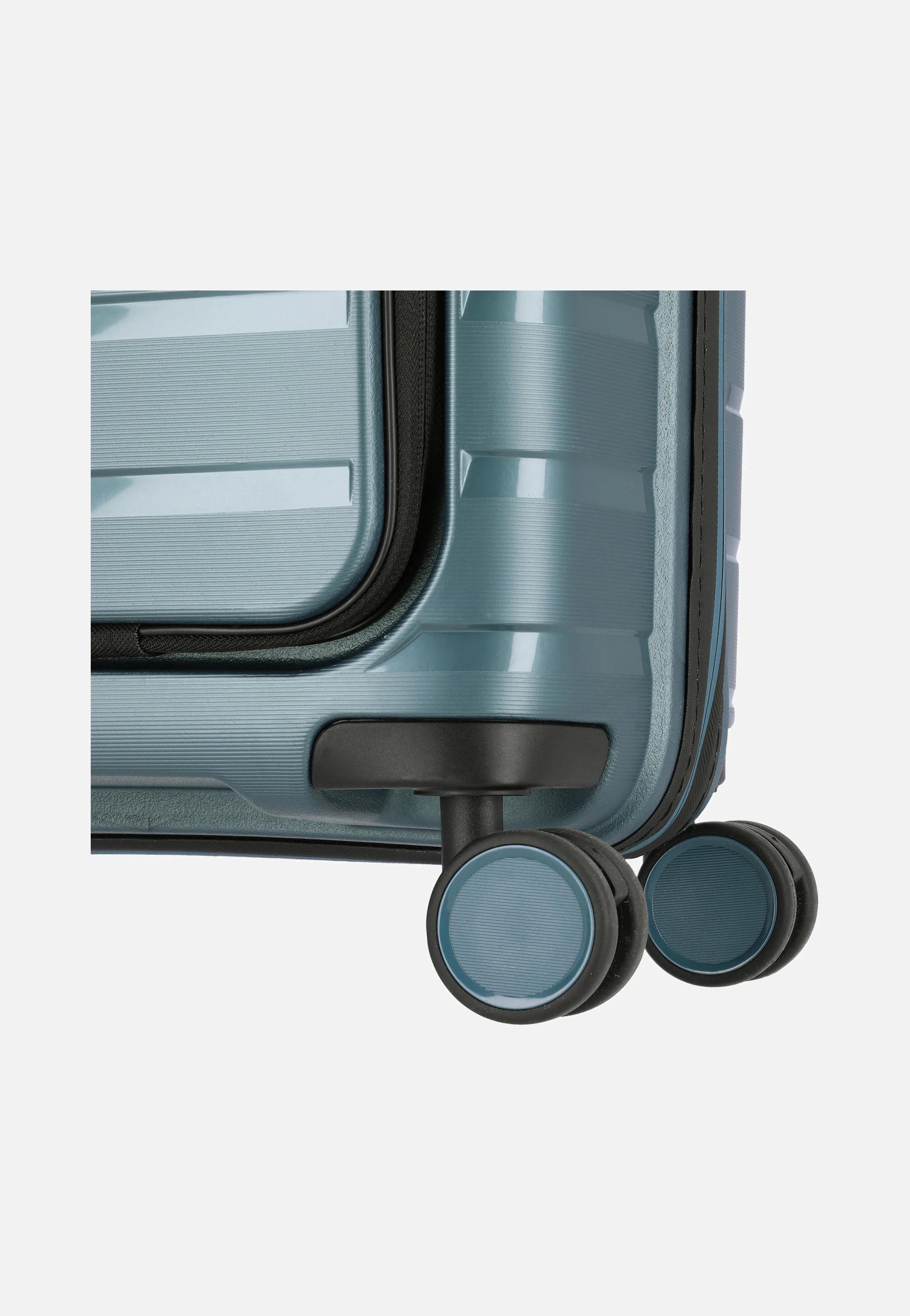 Air Base 4-Rad Trolley S Vortasche Eisblau - Koffer - Image 7