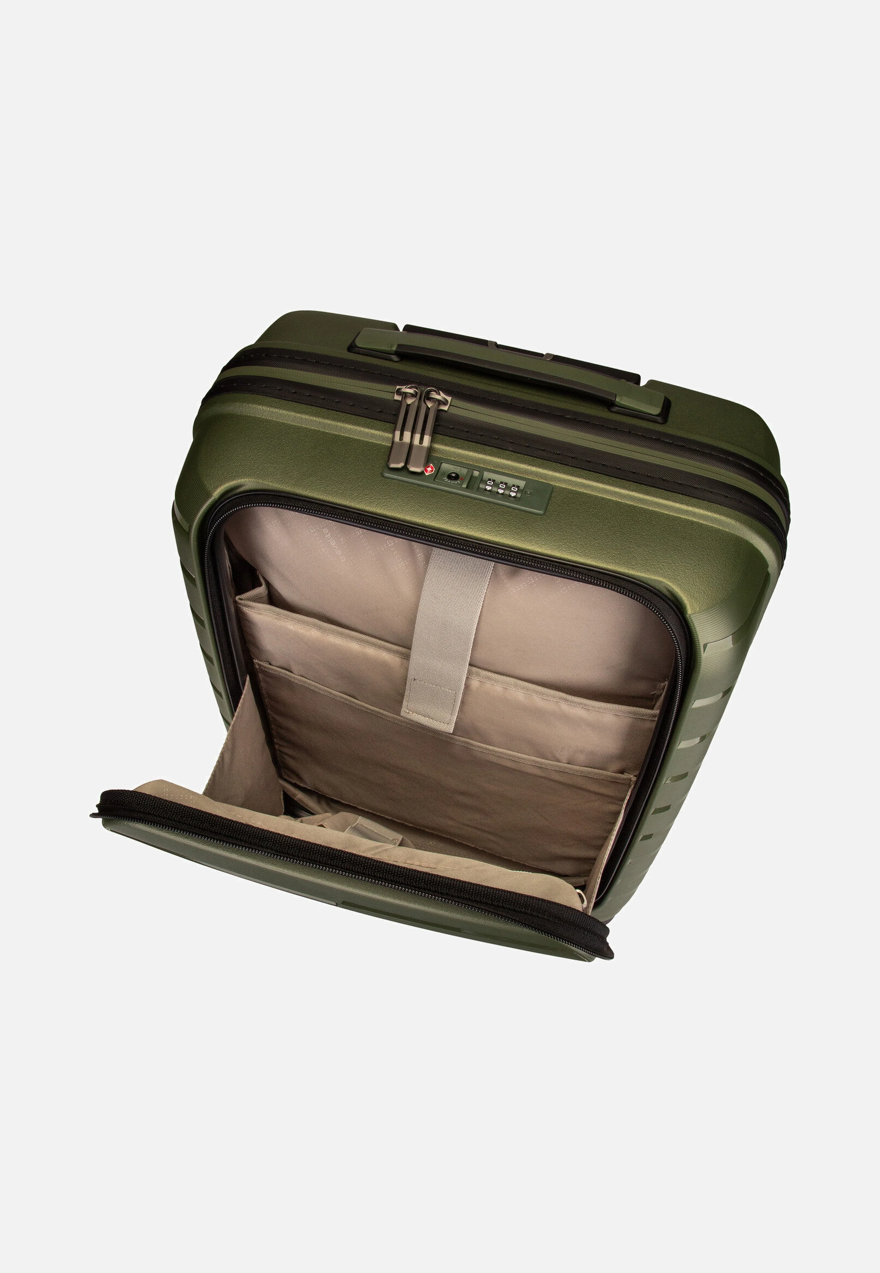 Air Base 4-Rad Trolley S Vortasche Olive - Koffer - Image 5