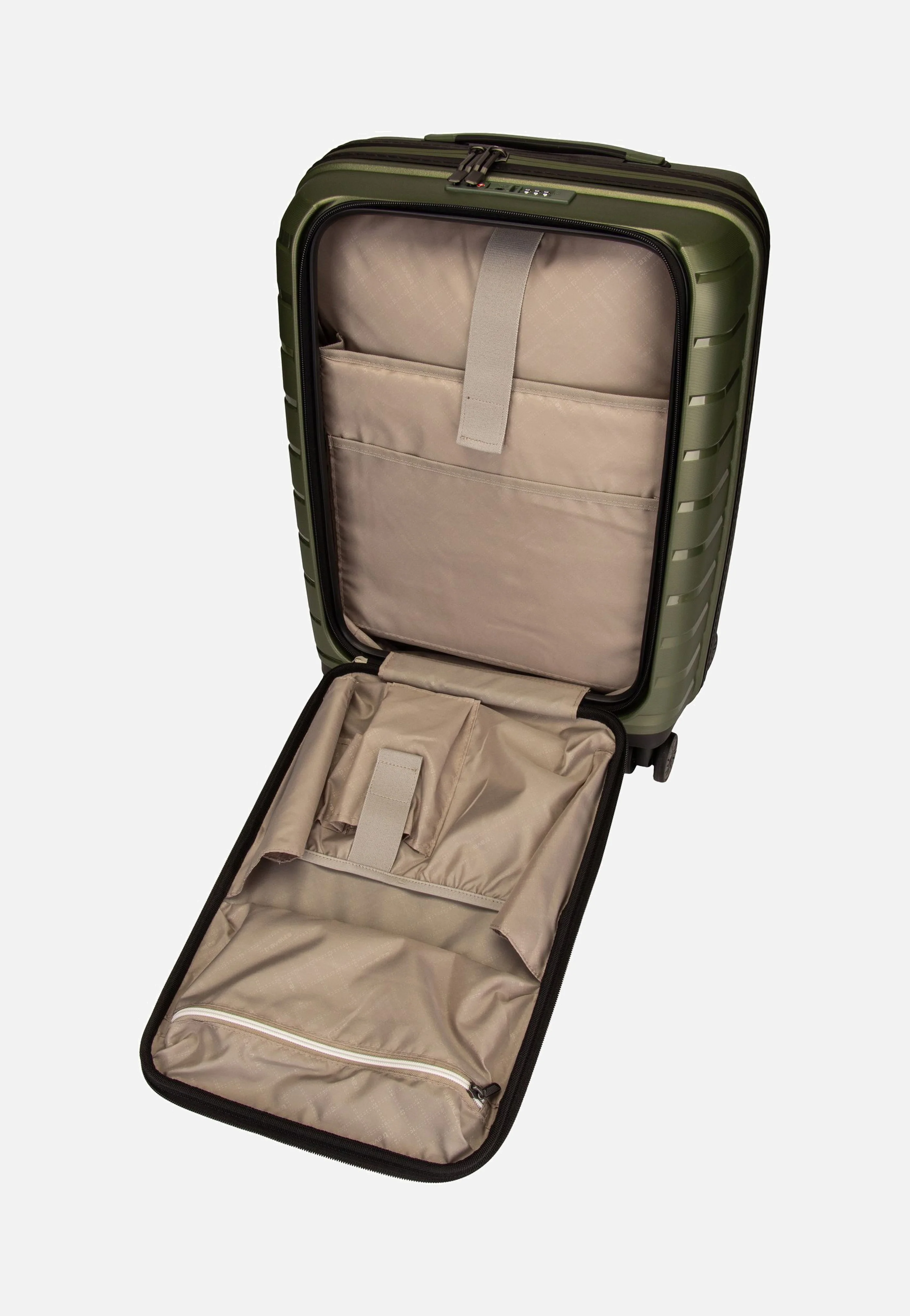 Air Base 4-Rad Trolley S Vortasche Olive - Koffer - Image 6