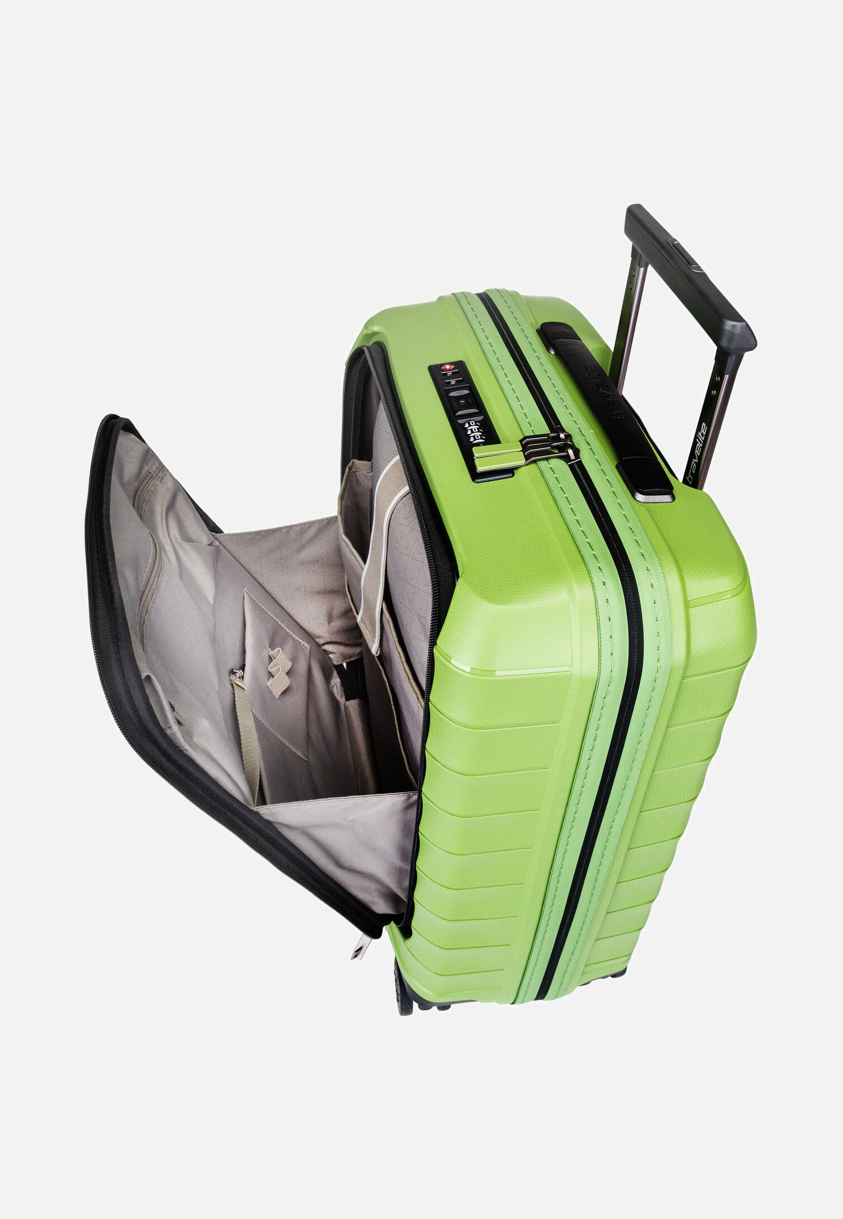 Mooby 4w Trolley S Front Pocket Grün - Koffer - Image 4