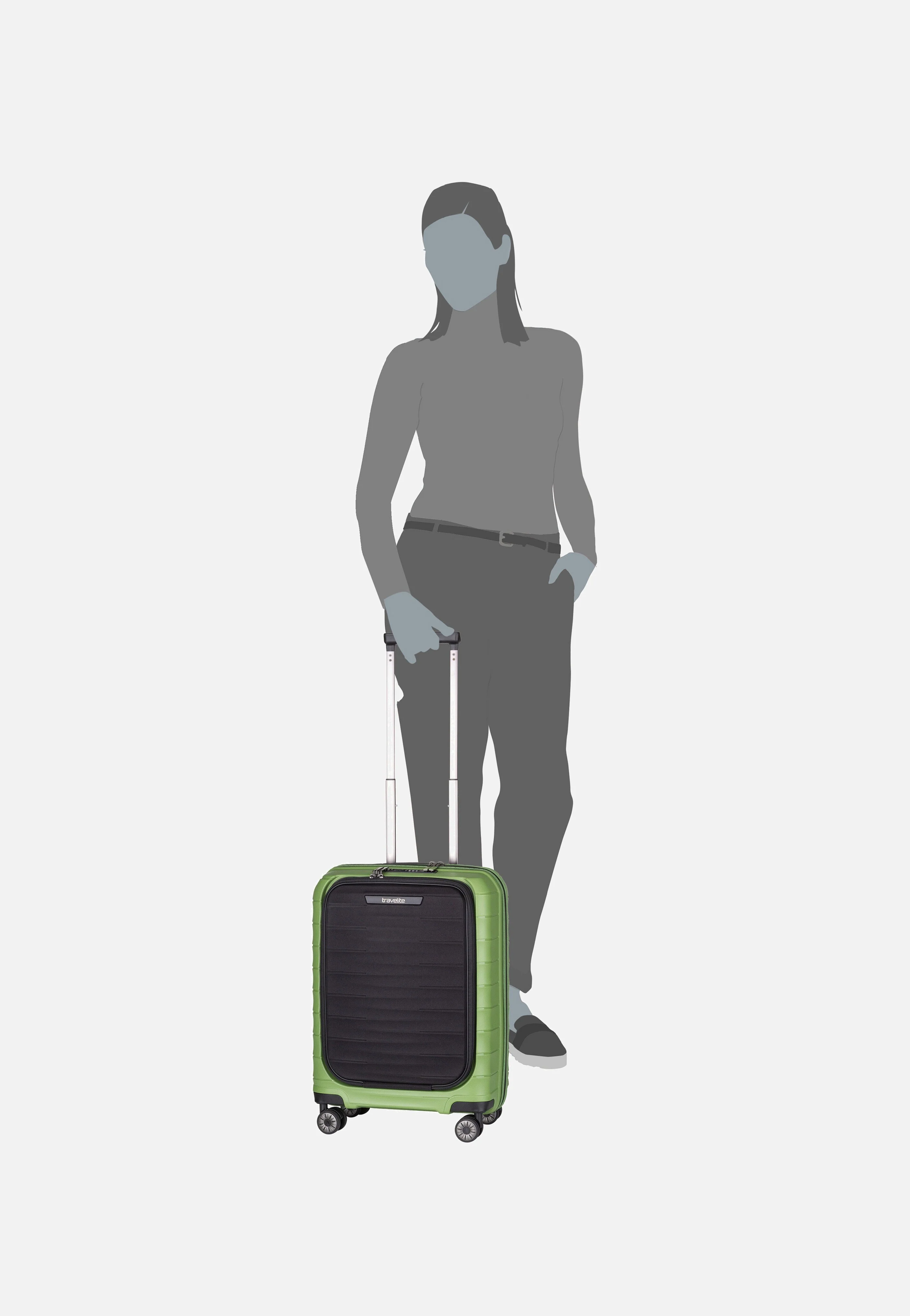 Mooby 4w Trolley S Front Pocket Grün - Koffer - Image 8