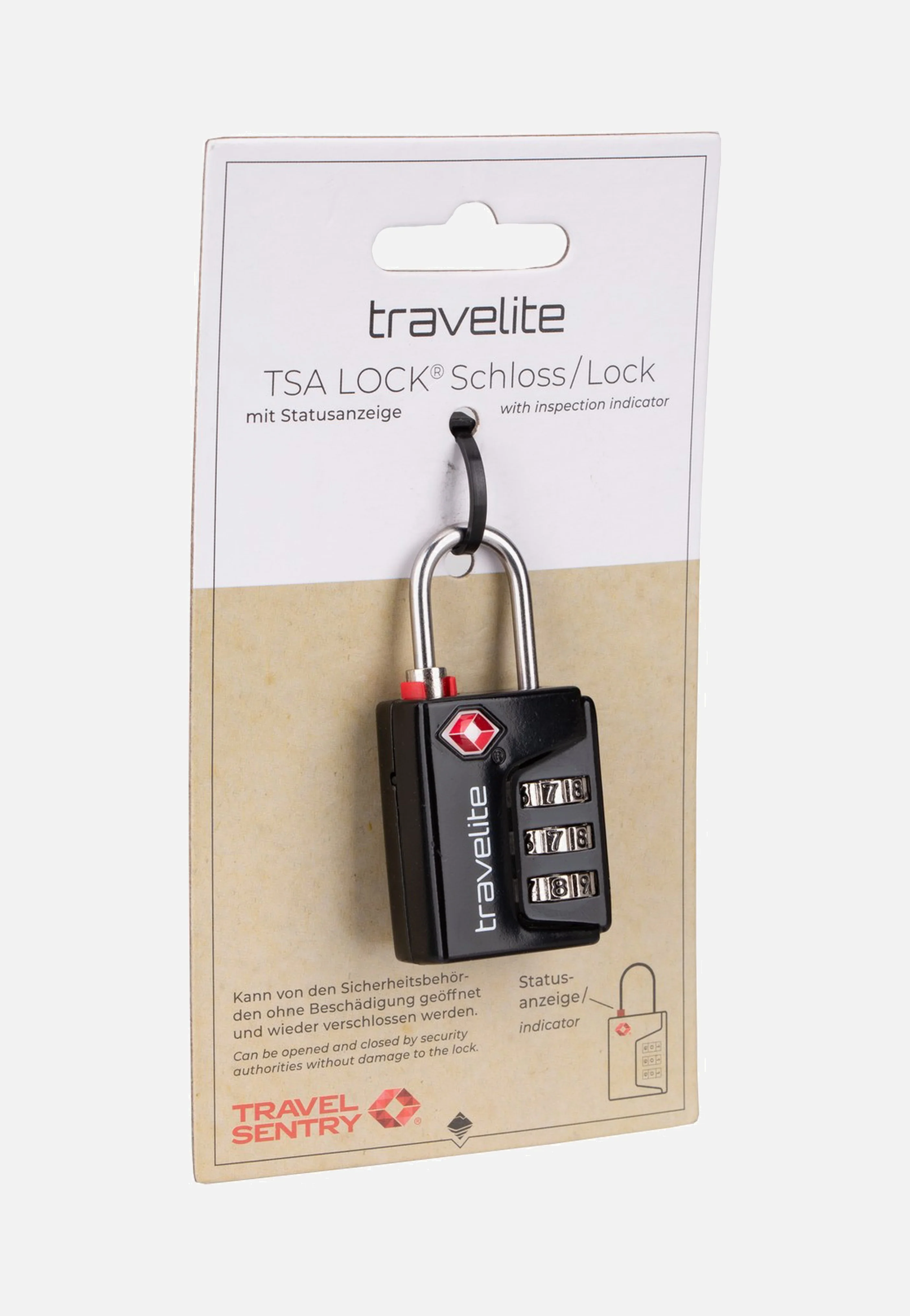TSA 3er Kombilock TravelSentry Schwarz - Schloss - Image 2