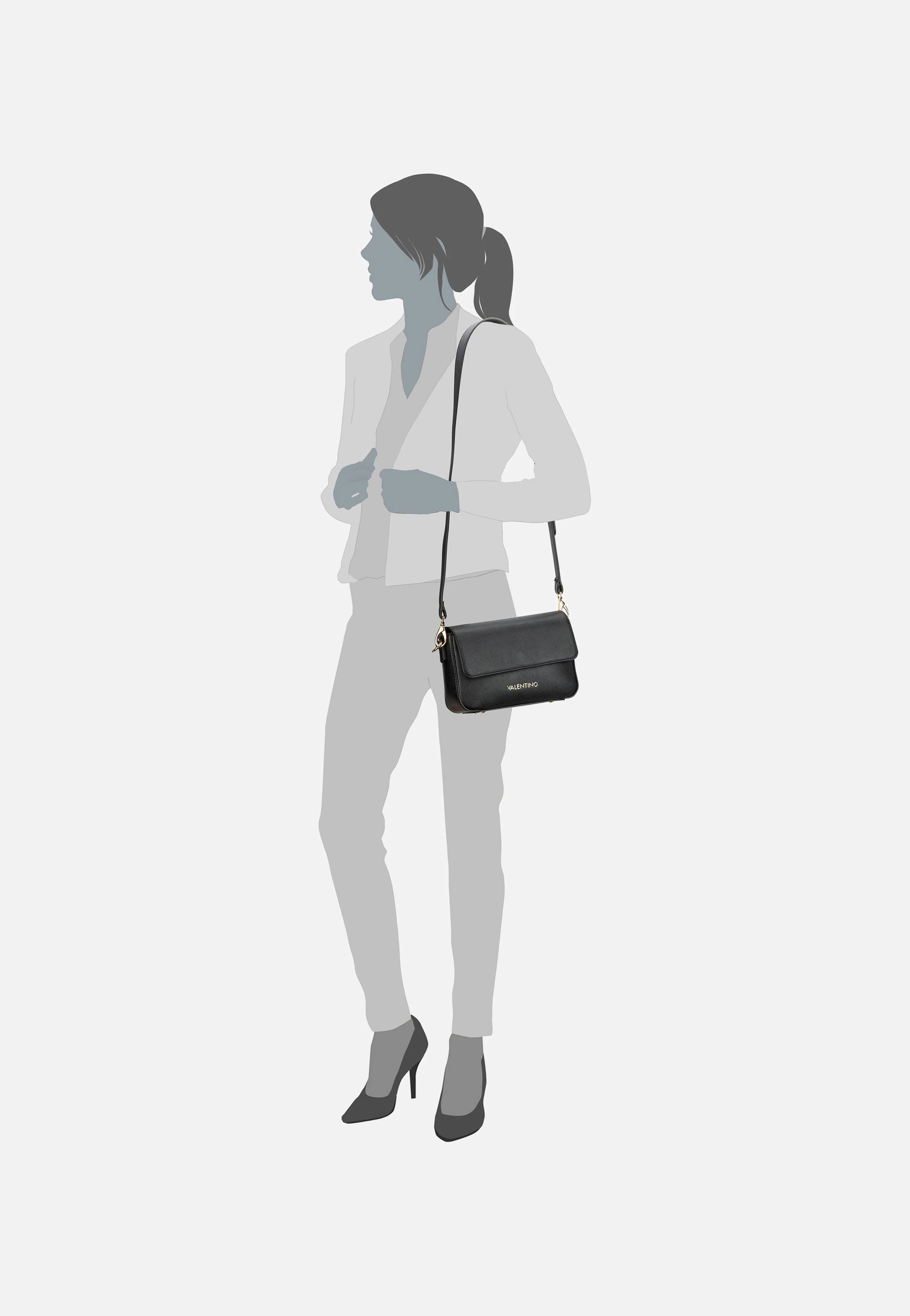 Zero RE Flap Bag 303 Nero - Crossbody Bag - Image 6