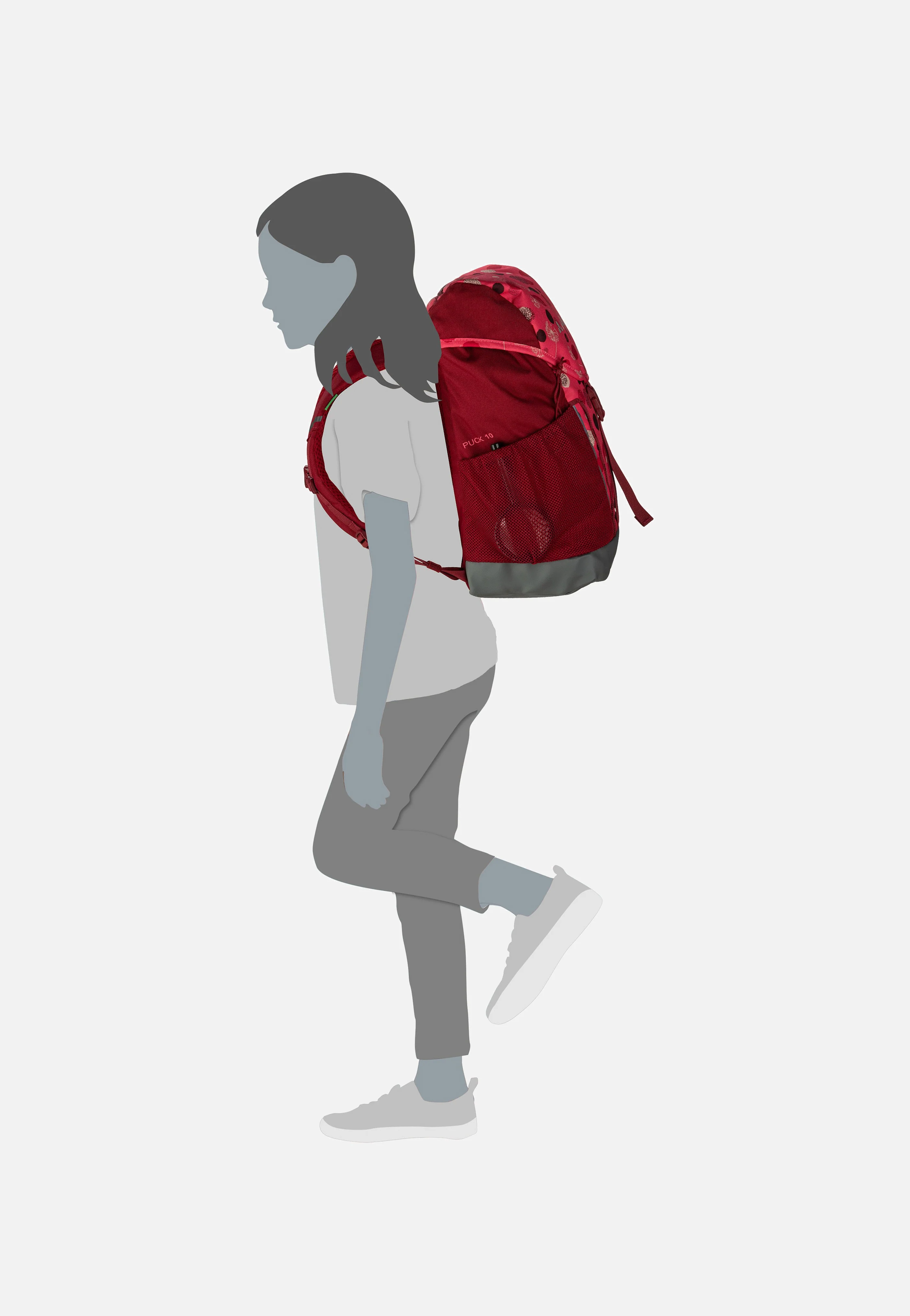 Puck 10 Bright Pink/Cranberry - Rucksack - Image 8