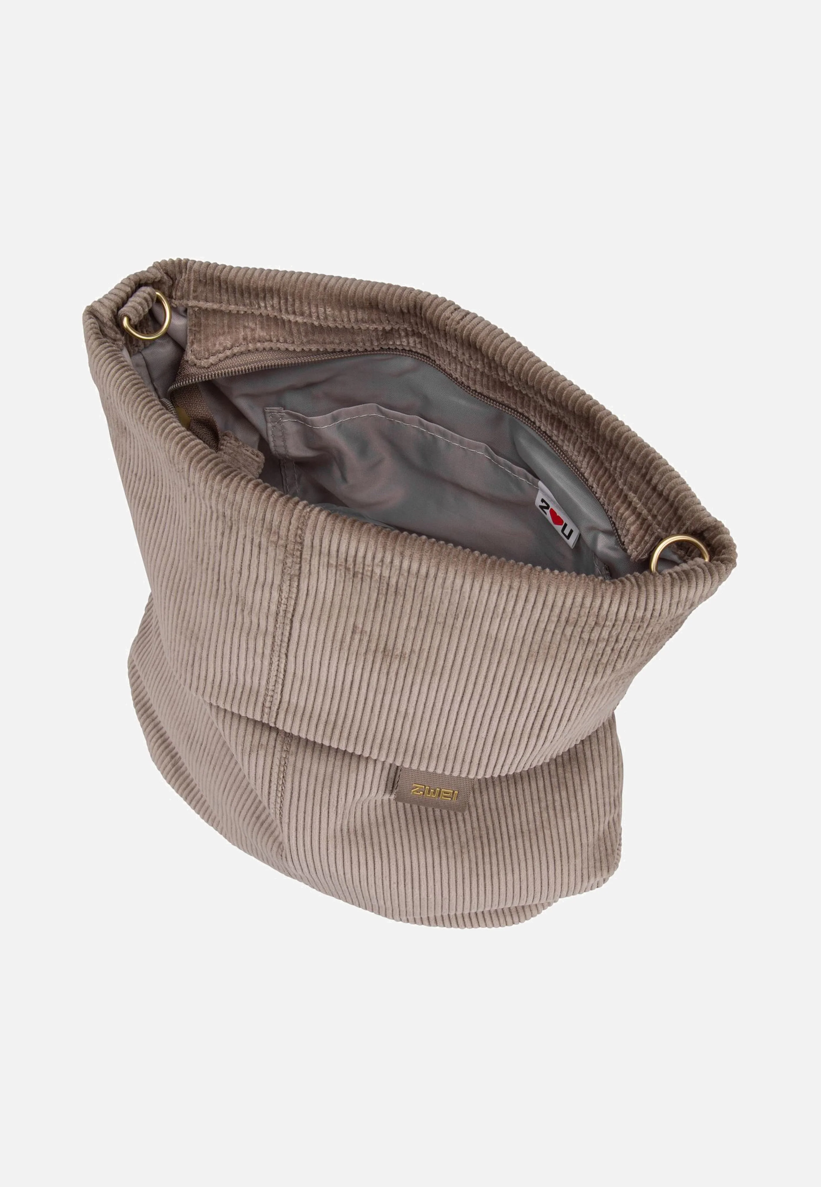 Mademoiselle M12 Cord/Mocca - Hobo Bag - Image 4